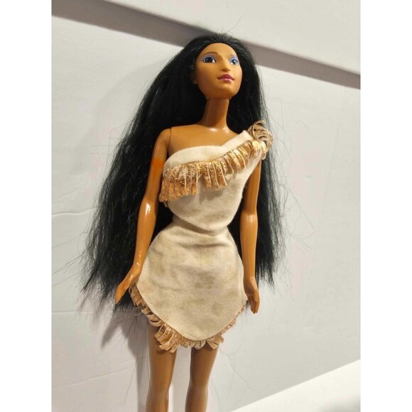 Pocahontas Color Splash Hair John Smith Disney Barbie Dolls 1995 Lot of 2 - Picture 3 of 11